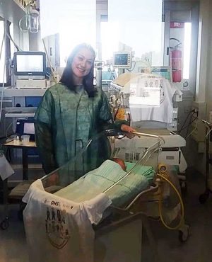 I ragazzi dell'Asd Libertas Pilastro in visita a Pediatria 
