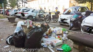 Viterbo - Immondizia a viale Trento