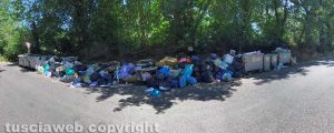 Viterbo - Discarica a cielo aperto all'inizio di strada Palomba