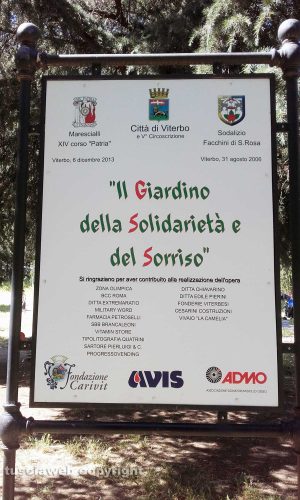 Viterbo - Via C. Cattaneo - "Giardino della solidarietà e del sorriso" nel degrado