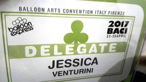 L'attestato di Jessica Venturini di Vilù Balloon art e party decoration