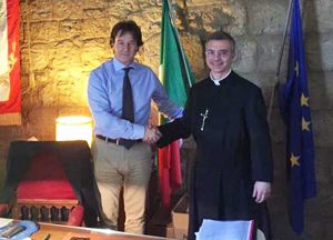 Bagnoregio - Il sindaco Bigiotti e don Luca