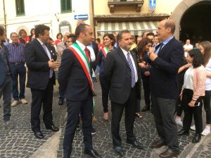 Alcuni momenti della cerimonia in memoria del bombardamento del 1944