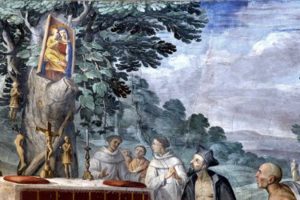 Viterbo - L'affresco che si trova alla Quercia