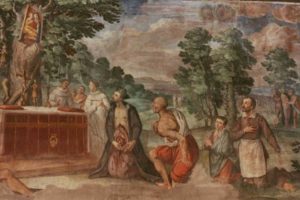 Viterbo - L'affresco che si trova alla Quercia