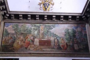 Viterbo - L'affresco che si trova alla Quercia