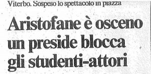 Liceo classico Mariano Buratti - Lisistrata in piazza annullata