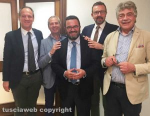 Gli avvocati Antonio Manganiello, Riccardo Micci, Franco Laugeni. Giuseppe Puri e Marco Russo