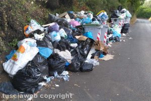 Viterbo - I rifiuti su strada Fagiano