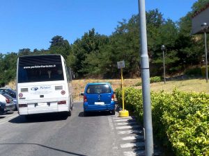 Le fermate dei bus a Belcolle 