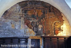 Viterbo - Monatero di santa Rosa - Gli affreschi rovinati al refettorio