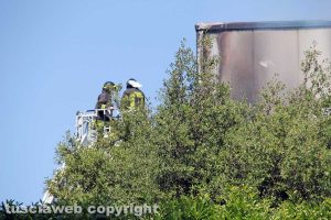 Viterbo - Incendio alla discarica di Casale Bussi - I vigili del fuoco in azione nel 2017