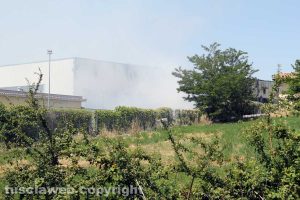 Viterbo - Incendio all'impianto per lo smaltimento dei rifiuti di Casale Bussi