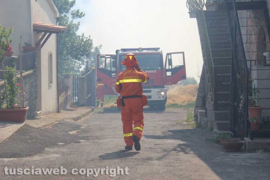 Viterbo - Vastissimo incendio a Sant'Angelo di Roccalvecce - L'intervento di vigili del fuoco e protezione civile