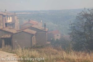 Viterbo - Vastissimo incendio a Sant'Angelo di Roccalvecce