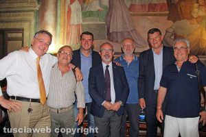 La segreteria Uil Viterbo con Barbagallo, Bombardieri e Civica