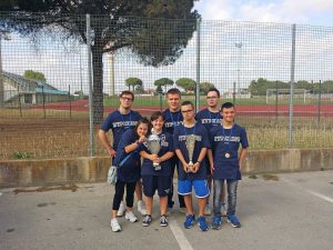 Gli atleti della polisportiva Hyperion asd onlus Latina