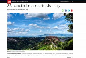 Civita di Bagnoregio sul sito Cnn