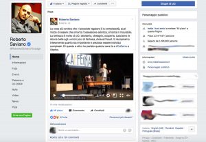 La pagina facebook di Roberto Saviano