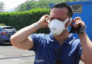 Viterbo - Incendio all'impianto di Casale Bussi - Il sopralluogo del consigliere Gianluca De Dominicis