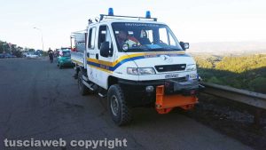 Celleno - incendio - Bosco e sterpaglie in fiamme
