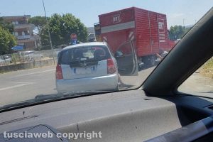 Viterbo - Incidente in strada Poggino
