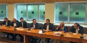 La conferenza stampa del centrodestra alla regione Lazio