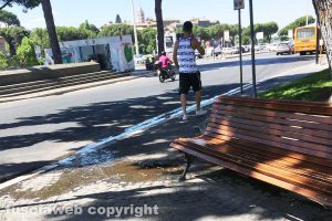Viterbo - Perdita d'acqua a piazza Martiri d'Ungheria