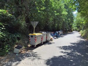 Viterbo - Discarica a cielo aperto all'inizio di strada Palomba