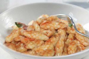 Un piatto di gnocchi