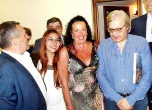 Tarquinia - Vittorio Sgarbi con Elisabetta Lupetti