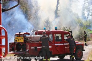 I vigili del fuoco in azione
