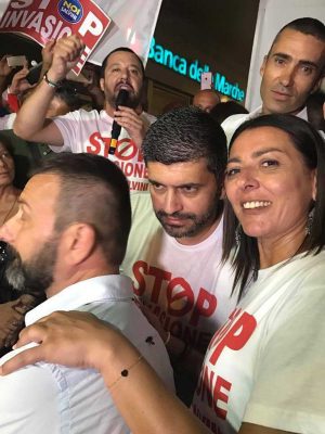 Civitavecchia - Francesco Zicchieri alla manifestazione con Salvini