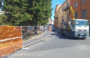 Viterbo - Lavori a via Cairoli