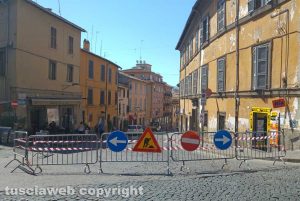 Viterbo - Lavori a via Cairoli