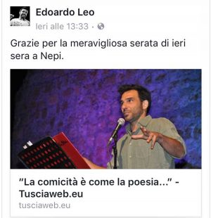 Tuscia film fest - Il post di Edoardo Leo