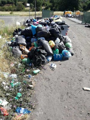 Rifiuti in località Colleverde