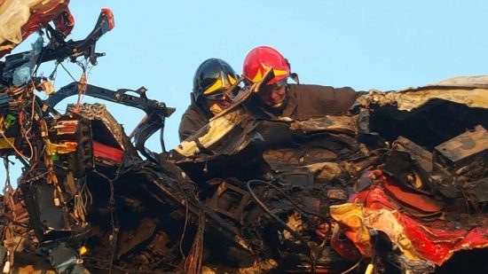 Viterbo – Superstrada – Camion esce di strada e va a fuoco - L'intervento dei vigili del fuoco