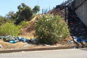 Viterbo - La zona dell'incidente sulla superstrada