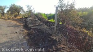 Viterbo - Incendio in località Montigliano