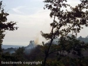 Vetralla - Incendio in localitá Pontarello