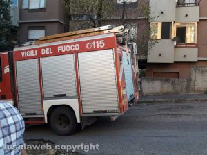Viterbo - Incendio in via Corrado Alvaro