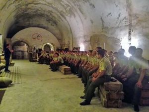 Gli allievi marescialli in visita alle “Gallerie del Monte Soratte”