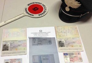 Carabinieri - I documenti sequestrati
