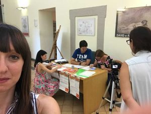 Gli studenti all'opera