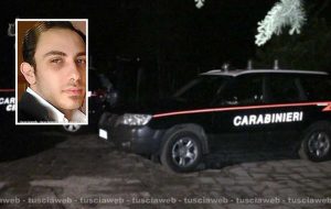 I carabinieri e nel riquadro Alessandro Bombardi
