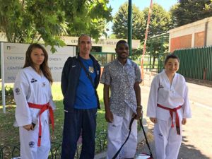 Sport - Taekwondo - Gli atleti con il maestro Mario de Meo