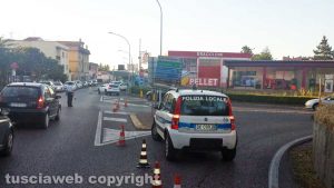Viterbo - Traffico chiuso sulla circonvallazione Giorgio Almirante