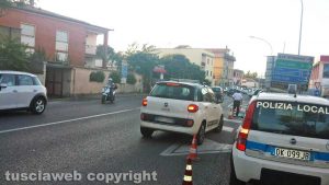 Viterbo - Traffico chiuso sulla circonvallazione Giorgio Almirante