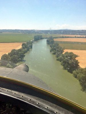 Roma - Il Tevere dall'elicottero dell'Esercito